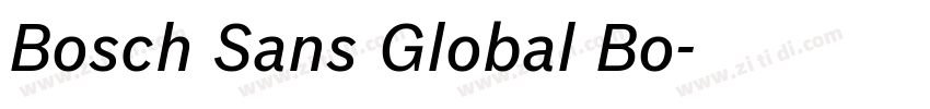 Bosch Sans Global Bo字体转换